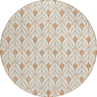 Piper Looms Chantille Geometric ACN927 Salmon Machine Washable Area Rug Round Main Image
