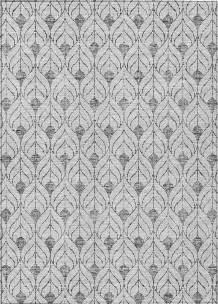 Piper Looms Chantille Geometric ACN927 Silver Machine Washable Area Rug main image