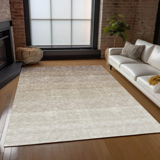 Piper Looms Chantille Ombre ACN928 Beige Machine Washable Area Rug Lifestyle Image Feature