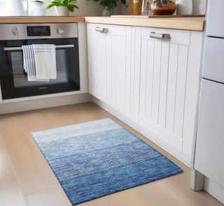 Piper Looms Chantille Ombre ACN928 Blue Machine Washable Area Rug Scatter Lifestyle Image Feature