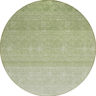 Piper Looms Chantille Ombre ACN928 Green Machine Washable Area Rug Round Main Image