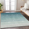 Piper Looms Chantille Ombre ACN928 Teal Machine Washable Area Rug Lifestyle Image Feature
