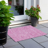 Piper Looms Chantille Stripes ACN929 Blush Machine Washable Area Rug Scatter Outdoor Lifestyle Image Feature