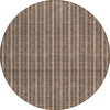 Piper Looms Chantille Stripes ACN929 Brown Machine Washable Area Rug Round Main Image