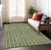 Piper Looms Chantille Stripes ACN929 Olive Machine Washable Area Rug Lifestyle Image Feature