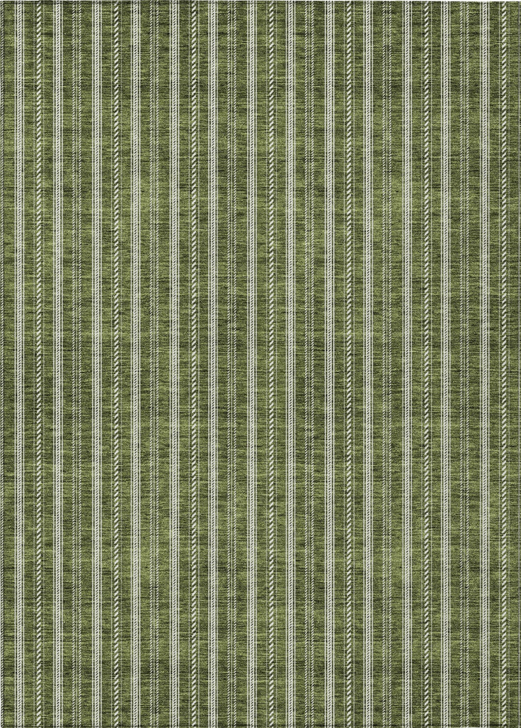 Piper Looms Chantille Stripes ACN929 Olive Machine Washable Area Rug main image