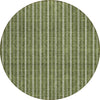 Piper Looms Chantille Stripes ACN929 Olive Machine Washable Area Rug Round Main Image
