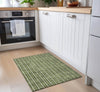 Piper Looms Chantille Stripes ACN929 Olive Machine Washable Area Rug Scatter Lifestyle Image Feature