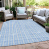 Piper Looms Chantille Stripes ACN929 Sky Machine Washable Area Rug Outdoor Lifestyle Image Feature