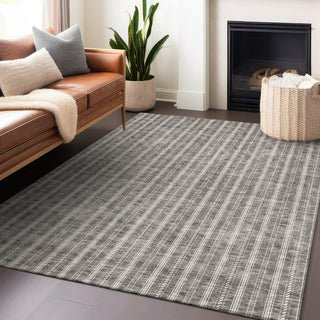 Piper Looms Chantille Stripes ACN929 Taupe Machine Washable Area Rug Lifestyle Image Feature