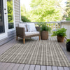 Piper Looms Chantille Stripes ACN929 Taupe Machine Washable Area Rug Outdoor Lifestyle Image Feature