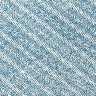 Piper Looms Chantille Stripes ACN929 Teal Machine Washable Area Rug Swatch Image
