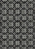 Piper Looms Chantille Floral ACN930 Black Machine Washable Area Rug main image
