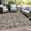 Piper Looms Chantille Floral ACN930 Brown Machine Washable Area Rug Outdoor Lifestyle Image Feature
