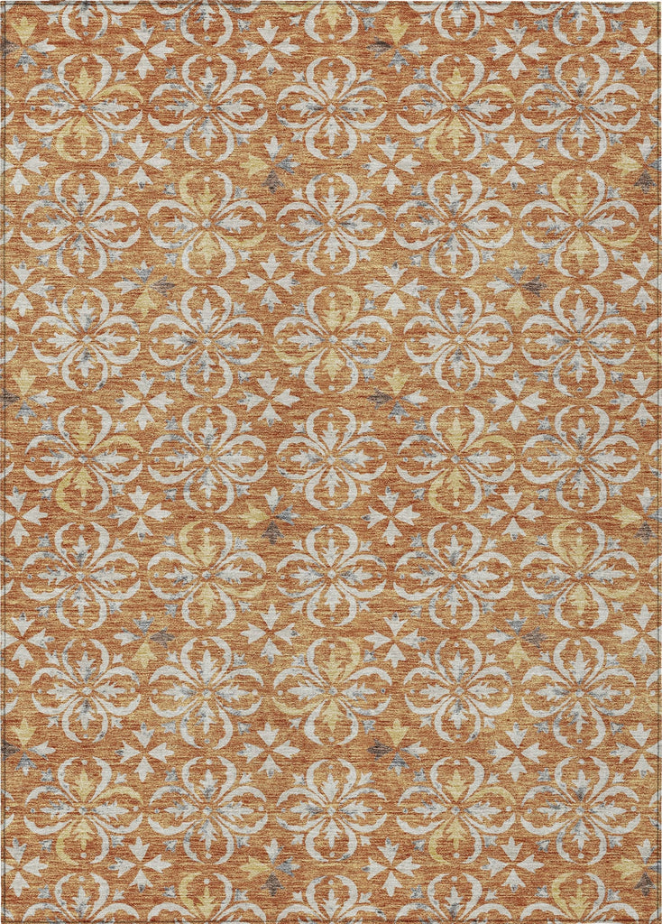 Piper Looms Chantille Floral ACN930 Copper Machine Washable Area Rug main image