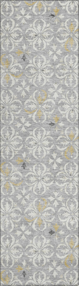 Piper Looms Chantille Floral ACN930 Gray Machine Washable Area Rug Runner Main Image