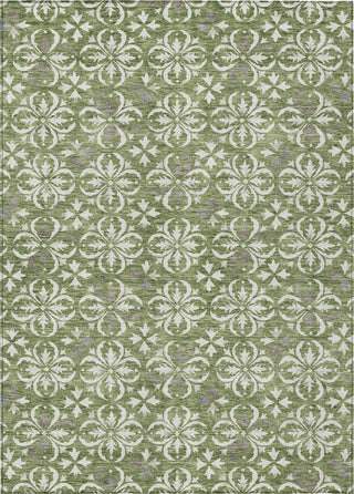 Piper Looms Chantille Floral ACN930 Green Machine Washable Area Rug main image