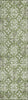 Piper Looms Chantille Floral ACN930 Green Machine Washable Area Rug Runner Main Image