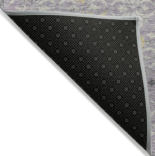 Piper Looms Chantille Floral ACN930 Lavender Machine Washable Area Rug Backing Image