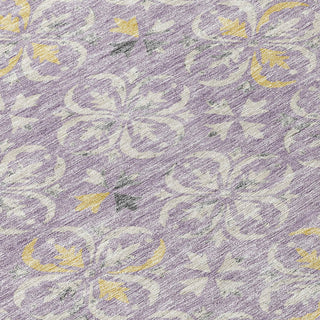 Piper Looms Chantille Floral ACN930 Lavender Machine Washable Area Rug Swatch Image
