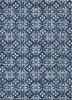 Piper Looms Chantille Floral ACN930 Navy Machine Washable Area Rug main image