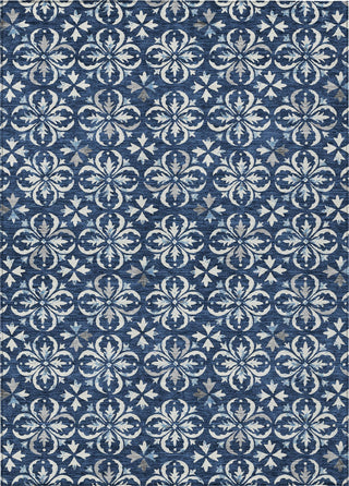 Piper Looms Chantille Floral ACN930 Navy Machine Washable Area Rug main image