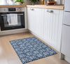 Piper Looms Chantille Floral ACN930 Navy Machine Washable Area Rug Scatter Lifestyle Image Feature