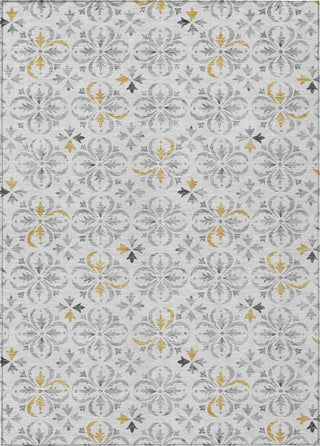 Piper Looms Chantille Floral ACN930 Silver Machine Washable Area Rug main image