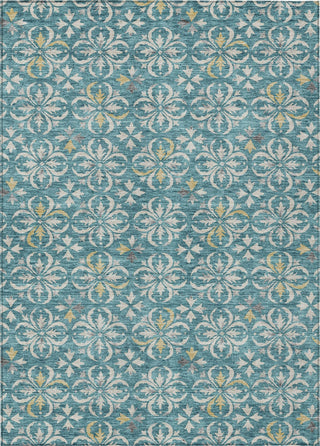 Piper Looms Chantille Floral ACN930 Teal Machine Washable Area Rug main image