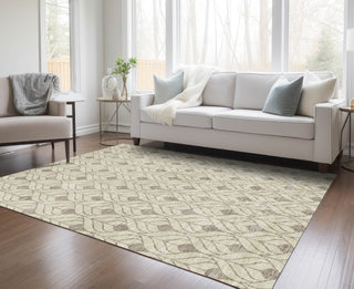 Piper Looms Chantille Geometric ACN931 Beige Machine Washable Area Rug Lifestyle Image Feature