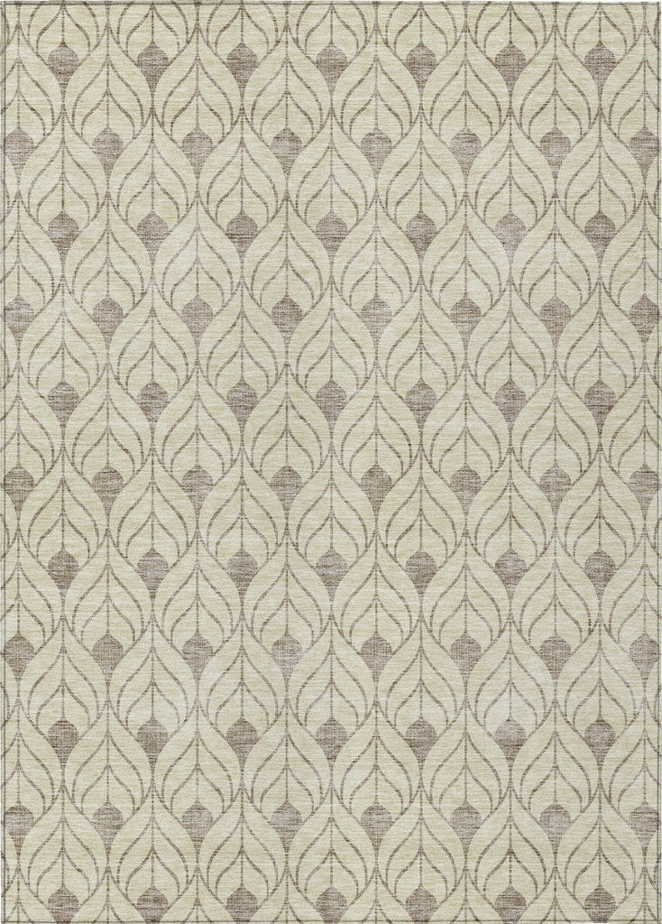 Piper Looms Chantille Geometric ACN931 Beige Machine Washable Area Rug main image