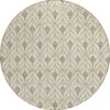 Piper Looms Chantille Geometric ACN931 Beige Machine Washable Area Rug Round Main Image