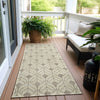 Piper Looms Chantille Geometric ACN931 Beige Machine Washable Area Rug Runner Outdoor Lifestyle Image Feature