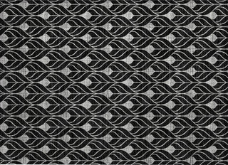 Piper Looms Chantille Geometric ACN931 Black Machine Washable Area Rug Scatter Main Image