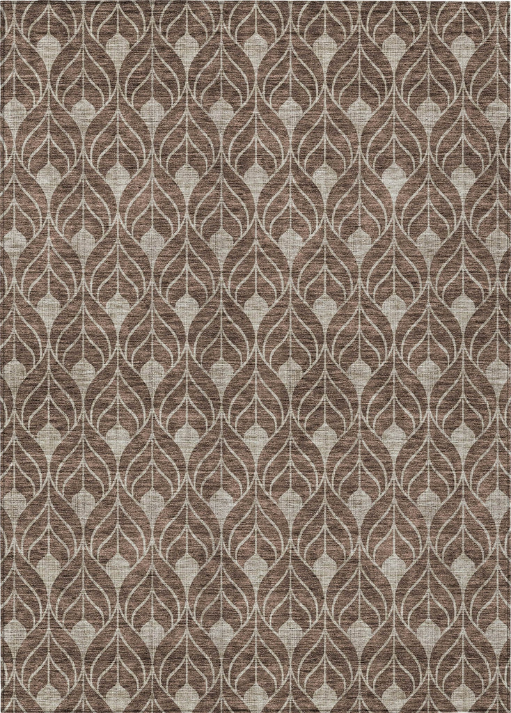 Piper Looms Chantille Geometric ACN931 Brown Machine Washable Area Rug main image