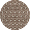 Piper Looms Chantille Geometric ACN931 Brown Machine Washable Area Rug Round Main Image