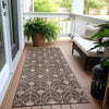 Piper Looms Chantille Geometric ACN931 Brown Machine Washable Area Rug Runner Outdoor Lifestyle Image Feature