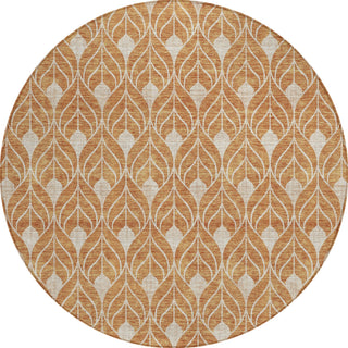 Piper Looms Chantille Geometric ACN931 Copper Machine Washable Area Rug Round Main Image