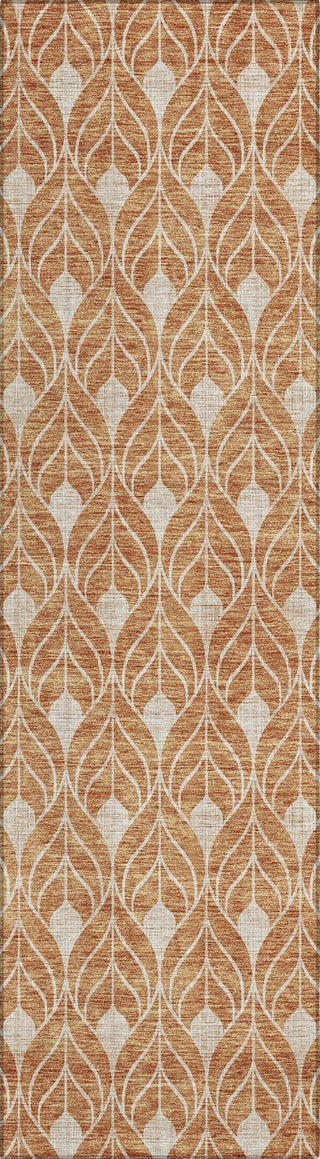 Piper Looms Chantille Geometric ACN931 Copper Machine Washable Area Rug Runner Main Image