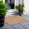Piper Looms Chantille Geometric ACN931 Copper Machine Washable Area Rug Scatter Outdoor Lifestyle Image Feature
