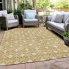 Piper Looms Chantille Geometric ACN931 Gold Machine Washable Area Rug Outdoor Lifestyle Image Feature