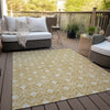 Piper Looms Chantille Geometric ACN931 Gold Machine Washable Area Rug Outdoor Lifestyle Image Feature