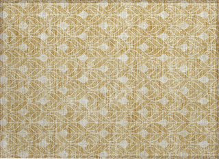 Piper Looms Chantille Geometric ACN931 Gold Machine Washable Area Rug Scatter Main Image