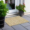Piper Looms Chantille Geometric ACN931 Gold Machine Washable Area Rug Scatter Outdoor Lifestyle Image Feature