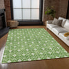Piper Looms Chantille Geometric ACN931 Green Machine Washable Area Rug Lifestyle Image Feature