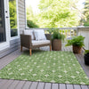 Piper Looms Chantille Geometric ACN931 Green Machine Washable Area Rug Outdoor Lifestyle Image Feature