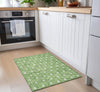 Piper Looms Chantille Geometric ACN931 Green Machine Washable Area Rug Scatter Lifestyle Image Feature