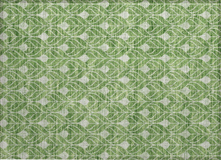 Piper Looms Chantille Geometric ACN931 Green Machine Washable Area Rug Scatter Main Image
