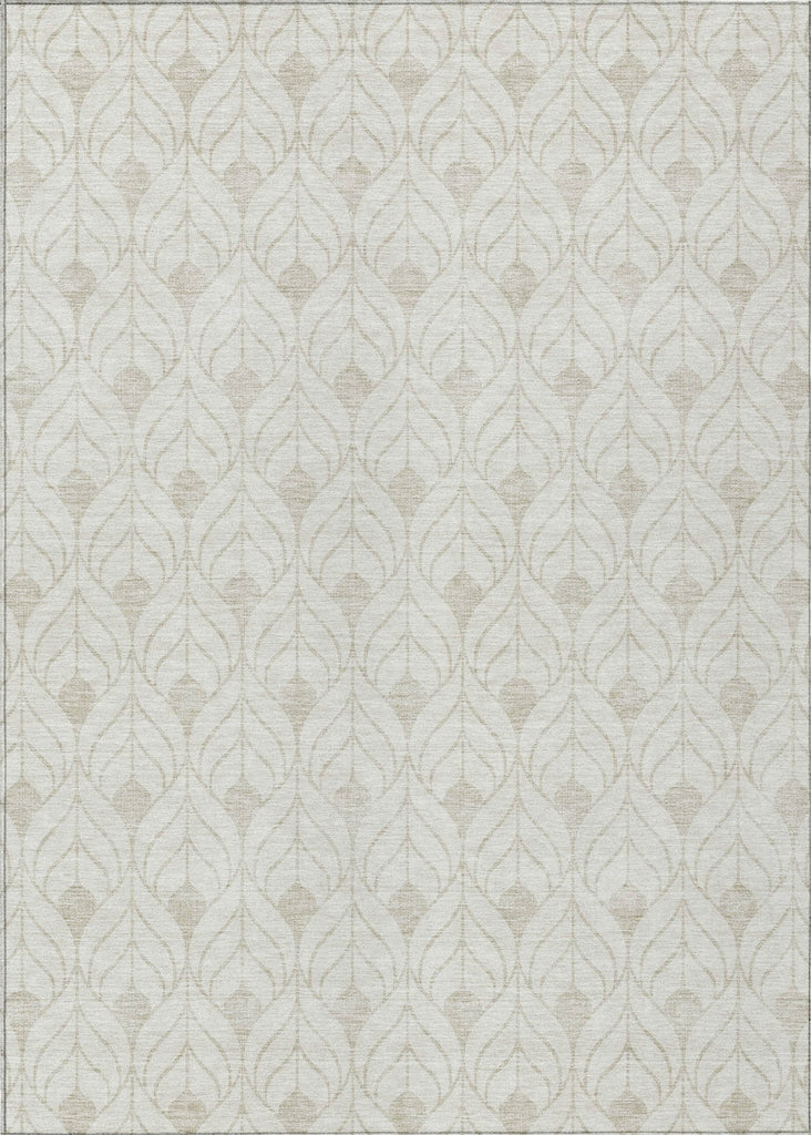 Piper Looms Chantille Geometric ACN931 Ivory Machine Washable Area Rug main image