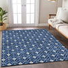 Piper Looms Chantille Geometric ACN931 Navy Machine Washable Area Rug Lifestyle Image Feature